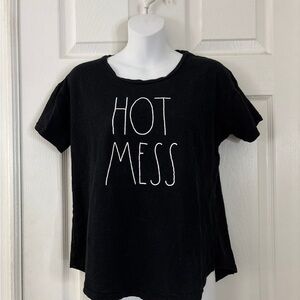 Rae Dunn “Hot Mess” T-Shirt – Size M | Pre-Loved